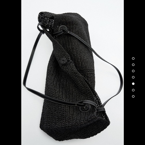❗️Last❗️Zara Black Woven Shopper Bag - Picture 6 of 8